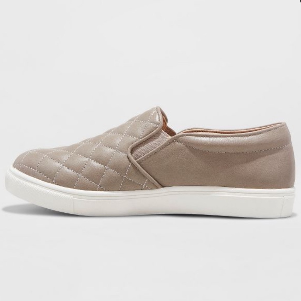 Grey Quilted Slide on Shoes similar to Vans